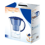 Bottiglia di acqua fredda con filtro a carbone attivo portatile da cucina domestica da 1,3 litri, 1.3L (Blue), 1.3L (Purple)