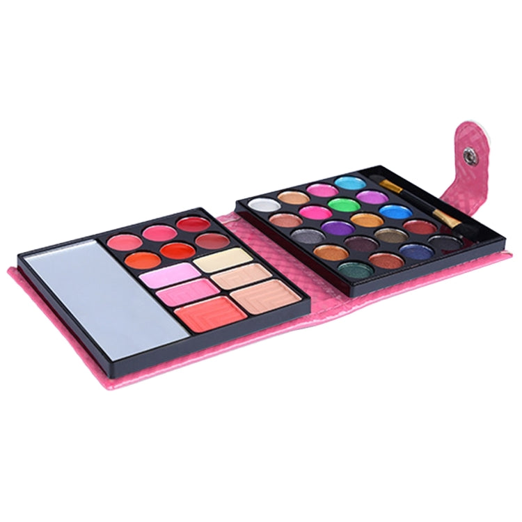 Trucco 32 colori Palette per trucco ombretti da 20 colori + Rossetto congelato in polvere pressata per fard con specchio e pennello, set astuccio a portafoglio, 32 Colors(Pink), 32 Colors(Blue), 32 Colors(Magenta), 32 Colors(White)