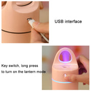1.5W - 2W 175ml Mini USB portatile umidificatore agli ioni negativi Strumento per la bellezza e l'integrazione dell'acqua con luce LED colorata