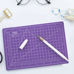 Set tappetino da taglio A5 Junesix Tappetino da taglio, righello e coltello da intaglio, Junesix A5 (Mint Green), Junesix A5 (Pink), Junesix A5 (Blue), Junesix A5 (Purple)