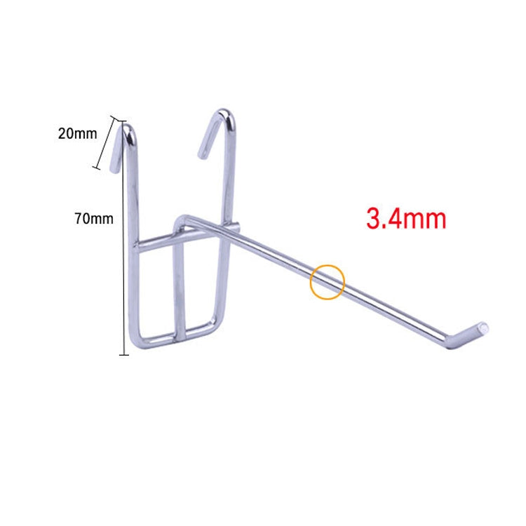 Gancio per mensola in ferro 3,5 mm lunghezza 10 cm 10 pezzi