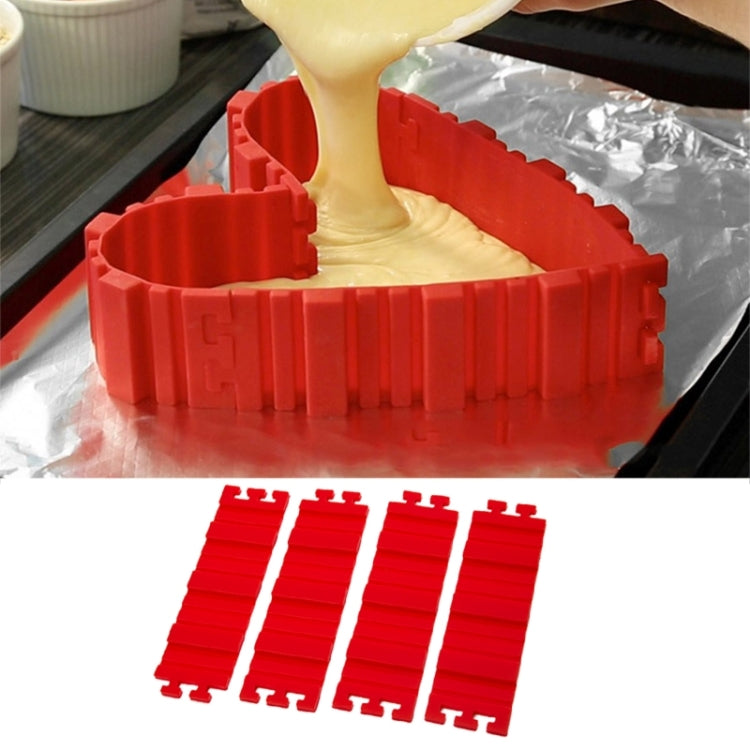 Stampo per torta in silicone Strumenti di cottura Stampo per torta multi-forma fai-da-te Accessori da cucina, Stampo per torta fai-da-te da 4 pezzi, 4 PCS DIY Cake Mold