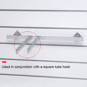 Staffa per gancio per barra trasversale quadrata elettrolitica per display per scaffali da supermercato 15x30 mm, lunghezza: 1 m, Crossbar Hook