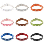 Collare per collana con rivetti in pelle rock, stile punk, moda, danza di strada, consegna colore casuale, JDXQ