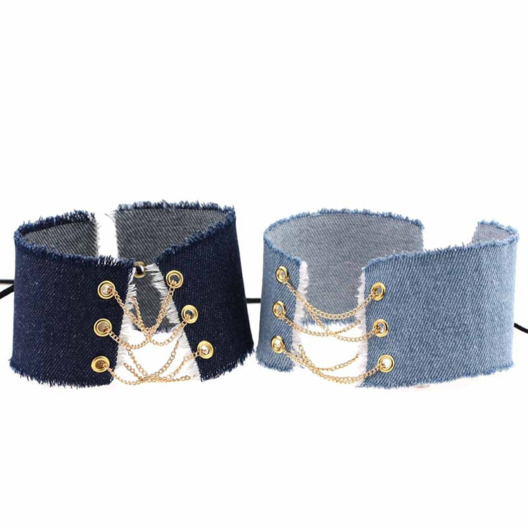 2 pezzi personalità retrò europea e americana bava stile punk cowboy gotico collana collare clavicola moda, consegna colore casuale, NZXL04