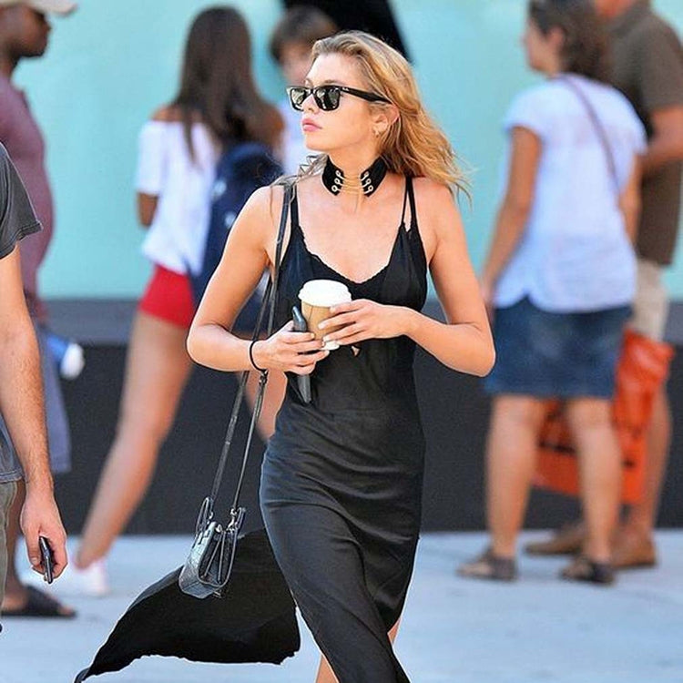 2 pezzi Collana semplice europea e americana con collare in osso, colletto in nastro di velluto, moda femminile, consegna colore casuale, SFQ