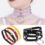 Collana con colletto in pelle con gabbia a 3 file a mano con rivetti gotici punk alla moda Harajuku, (Dark Blue+Yellow+Green), Black, Coffee, 黑+红+黄, DHXQ, Pink, (Green), (White+Dark Blue+Red), (Gold), (Red+White+Green), (Red+White+Red), (Magenta)      ...