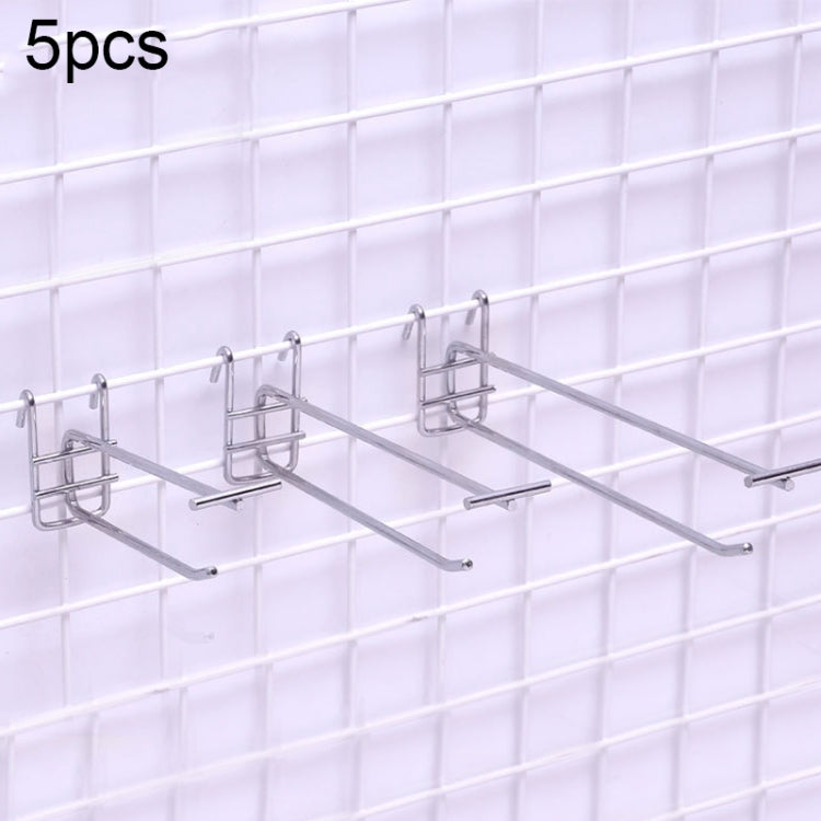 Gancio doppio in ferro per scaffale 20 cm 5 pezzi