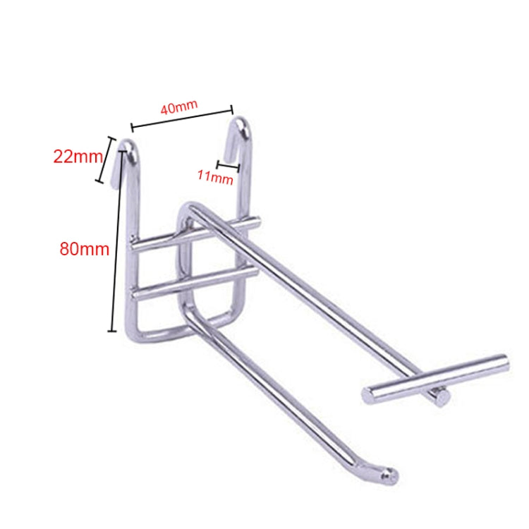 Gancio doppio per scaffale con griglia in ferro da supermercato, 5 pezzi, 5,8 mm, lunghezza: 20 cm, 5.8mm 25cm