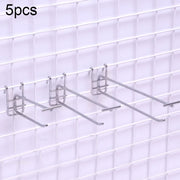 Gancio doppio per scaffale con griglia in ferro da supermercato, 5 pezzi, 5,8 mm, lunghezza: 25 cm, 5.8mm 1.6m
