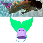 Pinna da nuoto regolabile con pinna da nuoto a forma di sirena per bambini, Diving Monofin (Pink), Diving Monofin (Green), Diving Monofin (Blue)