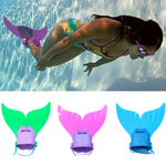 Pinna da nuoto regolabile con pinna da nuoto a forma di sirena per bambini, Diving Monofin (Pink), Diving Monofin (Green), Diving Monofin (Blue)