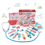 Set di borse giocattolo per bambini in legno per apprendimento precoce puzzle medico gioco di ruolo, Doctor Role Playing Game Set