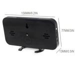 Sveglia multifunzione con display LED riflettente a specchio creativo con funzione snooze e 2 porte di ricarica USB