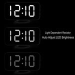 Sveglia multifunzione con display LED riflettente a specchio creativo con funzione snooze e 2 porte di ricarica USB