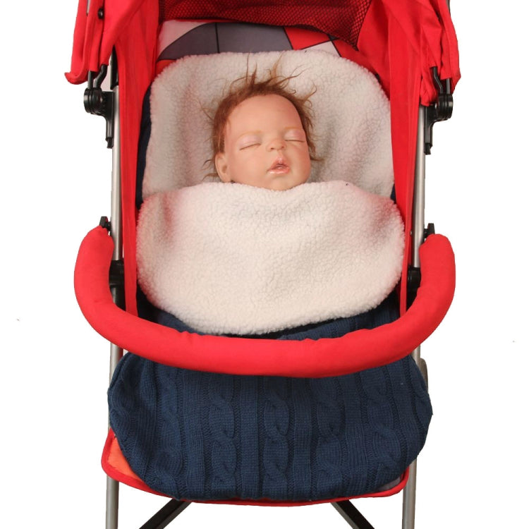 Sacco a pelo con busta in maglia spessa, fascia per neonato, fascia calda per neonato, sacco a pelo per passeggino per neonato