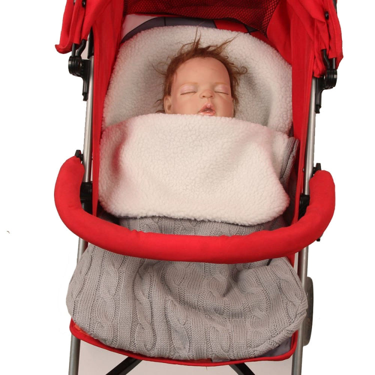 Sacco a pelo con busta in maglia spessa, fascia per neonato, fascia calda per neonato, sacco a pelo per passeggino per neonato