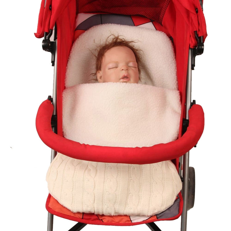 Sacco a pelo con busta in maglia spessa, fascia per neonato, fascia calda per neonato, sacco a pelo per passeggino per neonato