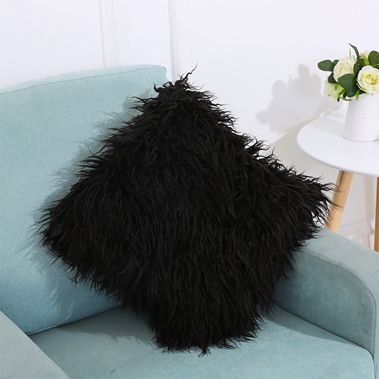 Fodera per cuscino in peluche lunga in velluto Fodera in pelo popolare quadrata per la decorazione della camera da letto della casa, dimensioni: 45 x 45 cm