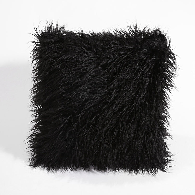 Fodera per cuscino in peluche lunga in velluto Fodera in pelo popolare quadrata per la decorazione della camera da letto della casa, dimensioni: 45 x 45 cm