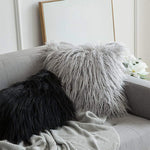 Fodera per cuscino in peluche lunga in velluto Fodera in pelo popolare quadrata per la decorazione della camera da letto della casa, dimensioni: 45 x 45 cm