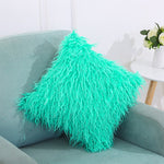 Fodera per cuscino in peluche lunga in velluto Fodera in pelo popolare quadrata per la decorazione della camera da letto della casa, dimensioni: 45 x 45 cm
