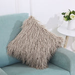 Fodera per cuscino in peluche lunga in velluto Fodera in pelo popolare quadrata per la decorazione della camera da letto della casa, dimensioni: 45 x 45 cm