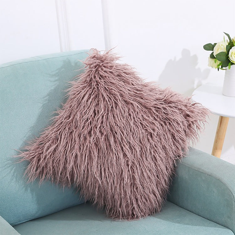 Fodera per cuscino in peluche lunga in velluto Fodera in pelo popolare quadrata per la decorazione della camera da letto della casa, dimensioni: 45 x 45 cm