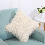 Fodera per cuscino in peluche lunga in velluto Fodera in pelo popolare quadrata per la decorazione della camera da letto della casa, dimensioni: 45 x 45 cm