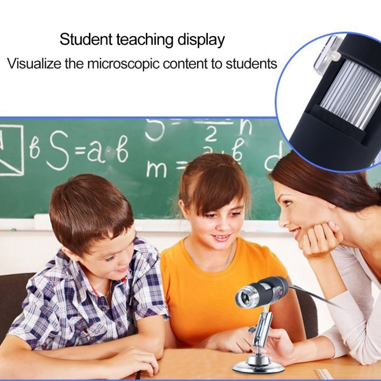 USB Magnifying Glass 0.3MP HD Image Sensor 2560x1920P USB Digital Microscope with 8 LEDs and Professional Stand