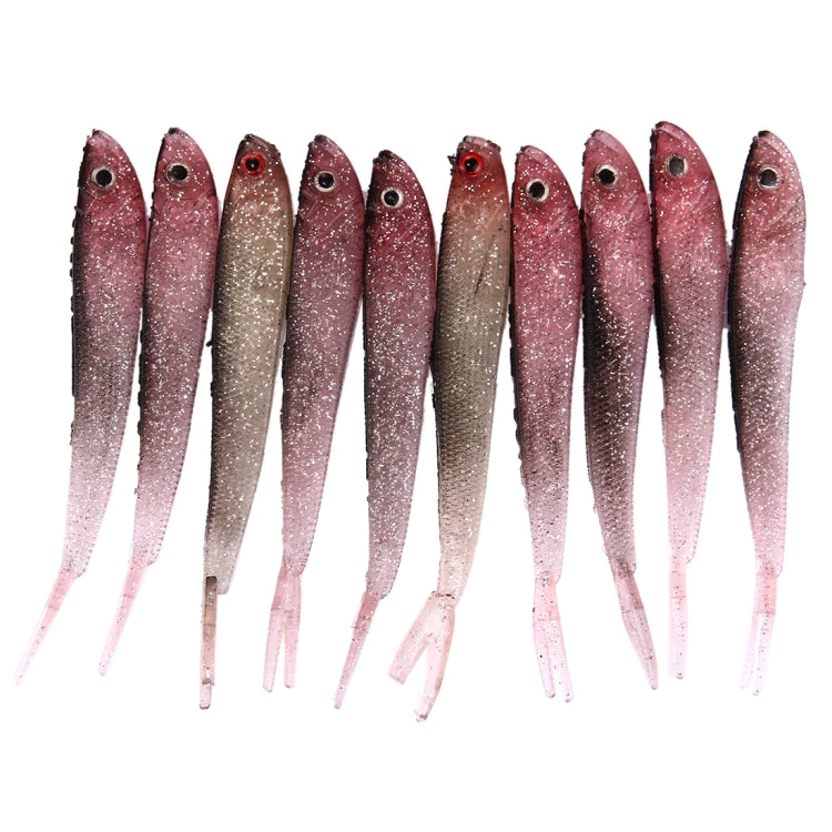 10 pezzi di piccole paillettes a forma di pesce esche da pesca artificiali, lunghezza: 12,5 cm, Length: 12.5cm