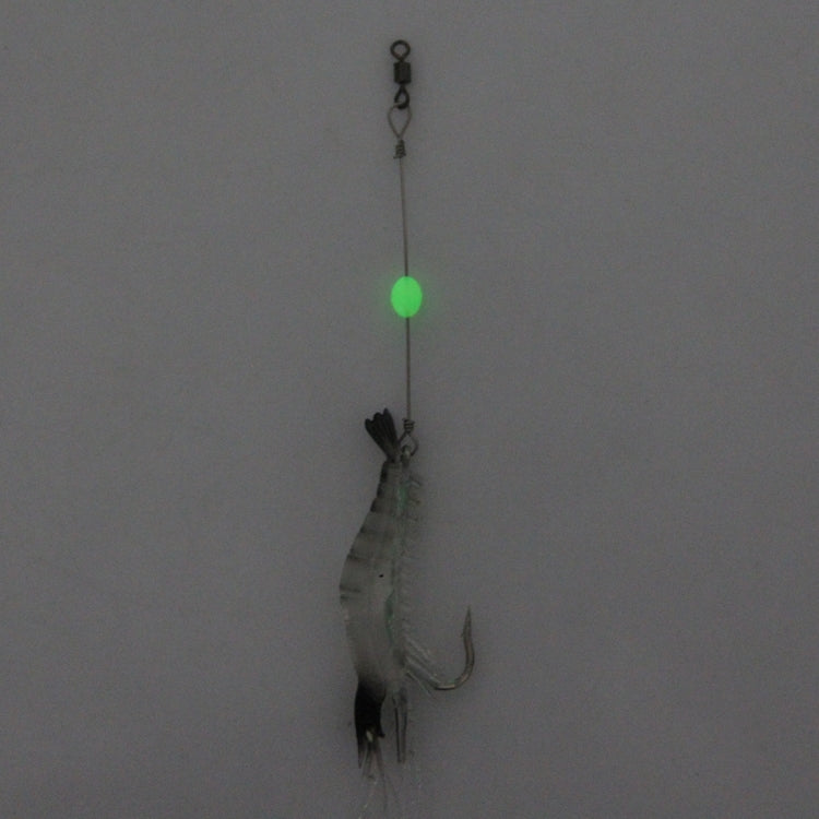 Esche da pesca a forma di gamberetti luminosi Esche da pesca artificiali con gancio, Lunghezza: 7 cm, White Black