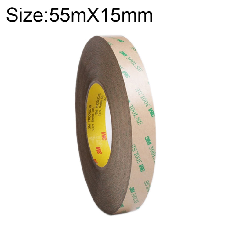 3M300LS Nastro biadesivo super adesivo 3M ultrasottile trasparente e resistente alle alte temperature, dimensioni: 55 m x 15 mm, Size: 55m x 15mm