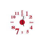 Lovelife WC37130 Orologio da parete con bastone da parete, orologio stereo digitale fai da te in acrilico inglese