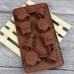 Stampo in silicone Natale Babbo Natale e albero 2 pezzi