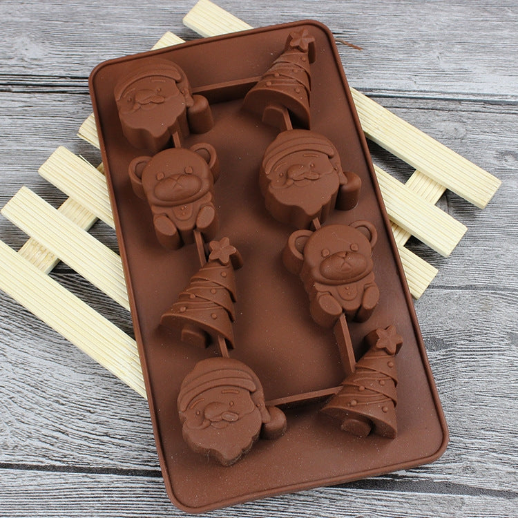 Stampo in silicone Natale Babbo Natale e albero 2 pezzi
