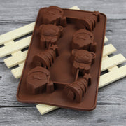 2 pezzi di albero di Natale Babbo Natale cioccolato dessert pasticceria cucina cottura stampo in silicone per reticolo di ghiaccio, Santa Claus