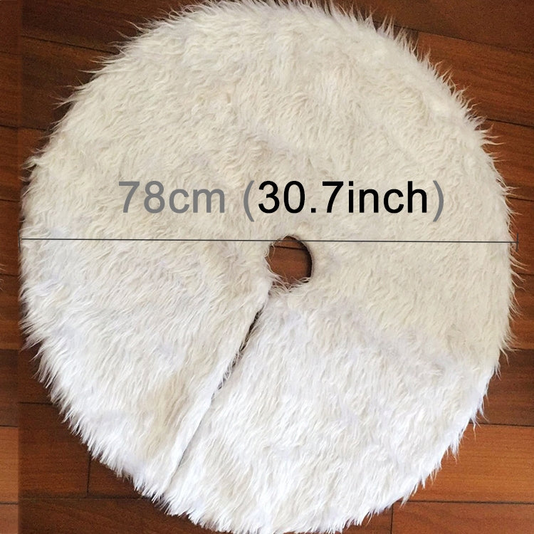 Gonna in peluche bianca per albero di Natale 78 cm