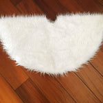 Gonna in peluche bianca per albero di Natale 78 cm