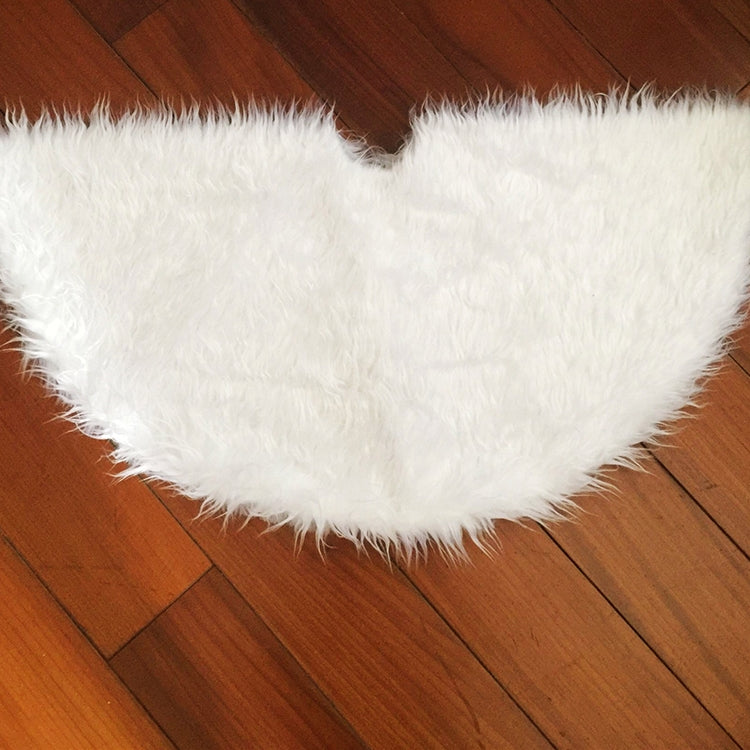 Gonna in peluche bianca per albero di Natale 78 cm