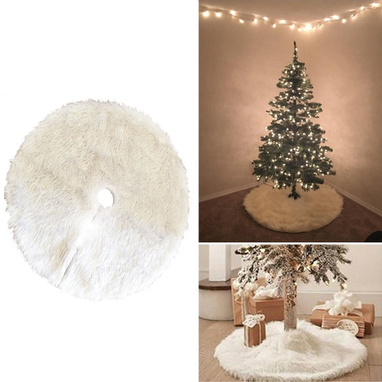 Gonna in peluche bianca per albero di Natale 90 cm