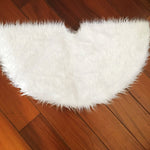 Gonna in peluche bianca per albero di Natale 90 cm