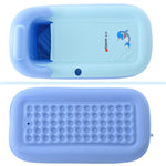 YT-038 Piscina per bambini gonfiabile per bagno caldo gonfiabile con fondo in spugna pieghevole con pompa di ricarica, Swimming Pool