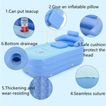 YT-038 Piscina per bambini gonfiabile per bagno caldo gonfiabile con fondo in spugna pieghevole con pompa di ricarica, Swimming Pool