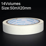 Nastro adesivo in carta da 14 volumi ad alta adesione, decorazione, spruzzatura, mascheratura, ufficio, scrittura, dimensioni: 50 m x 20 mm, Size: 50m x 20mm