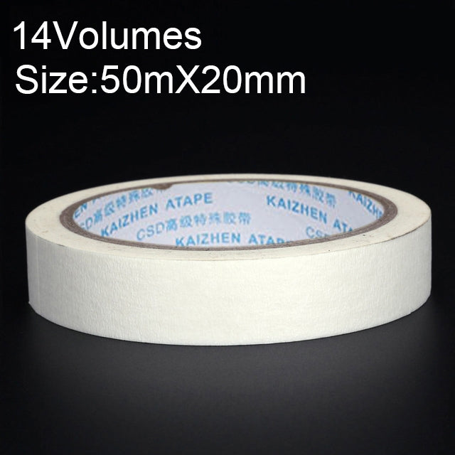 Nastro adesivo in carta da 14 volumi ad alta adesione, decorazione, spruzzatura, mascheratura, ufficio, scrittura, dimensioni: 50 m x 20 mm, Size: 50m x 20mm