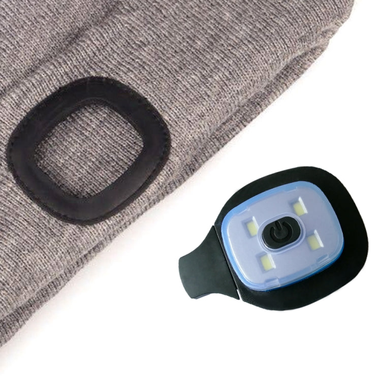 Cappello invernale unisex in maglia di poliacrilonitrile caldo, berretto per adulti con 4 luci a LED, USB Type