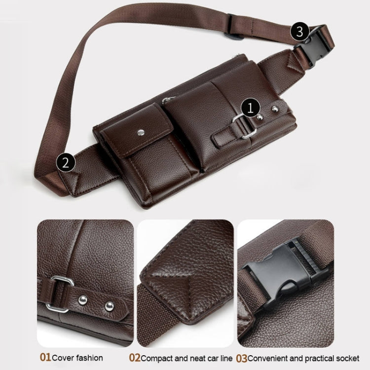 Borse a tracolla da uomo universali per esterni Borsa a tracolla da uomo retrò, dimensioni: S (24,5 cm x 13 cm x 1 cm)