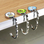 Gancio per borse con gancio pieghevole rotondo da 5 pezzi, lunghezza: 10,1 cm, consegna a colori casuale, Bag Hanger