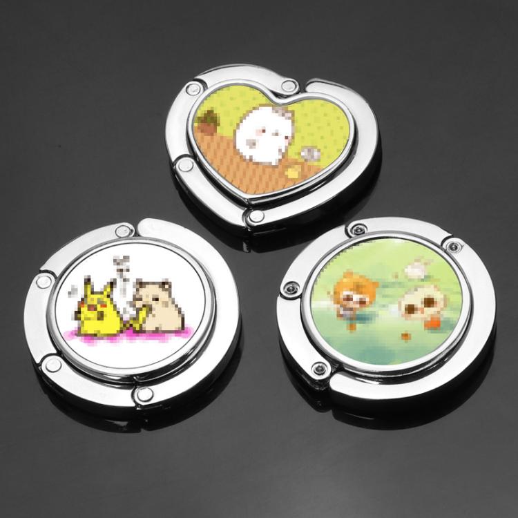 Gancio per borse con gancio pieghevole rotondo da 5 pezzi, lunghezza: 10,1 cm, consegna a colori casuale, Bag Hanger